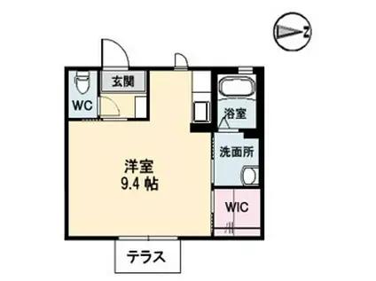 クレールDO-SUN(ワンルーム/1階)の間取り写真