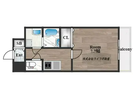 パラゴン布施駅前(1K/9階)の間取り写真