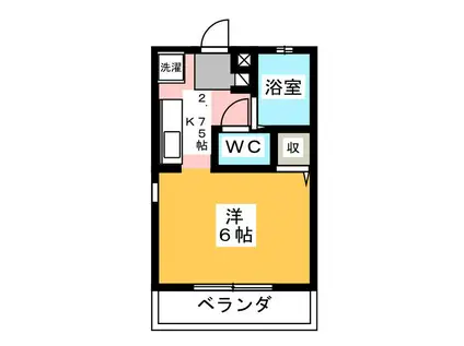 メゾン・デ・パイロット(1K/2階)の間取り写真