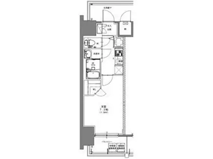 S-RESIDENCE浅間町駅前AXIAL12月契約限(1K/10階)の間取り写真