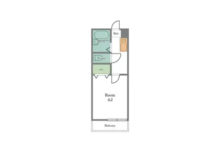 ウィステリア(1K/1階)の間取り写真