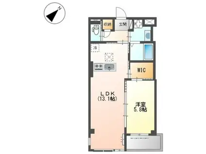 N.MAISON(1LDK/1階)の間取り写真