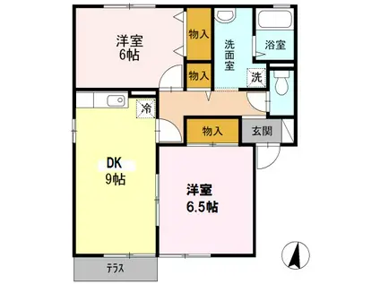 グレイス石原(2DK/1階)の間取り写真