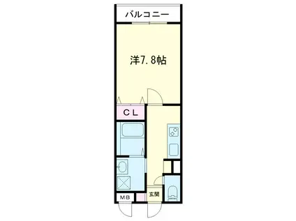 コルドングリーズ(1K/1階)の間取り写真