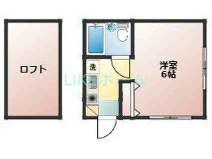 カーサセレーネIII(1K/1階)の間取り写真