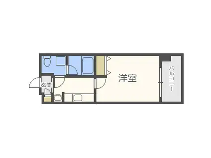 レオンコンフォート難波(1K/3階)の間取り写真