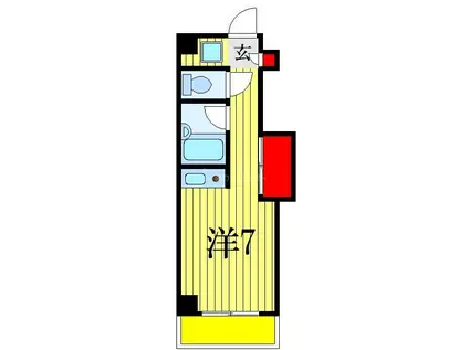 ホワイエ・ドゥ・ラ・メール(ワンルーム/1階)の間取り写真