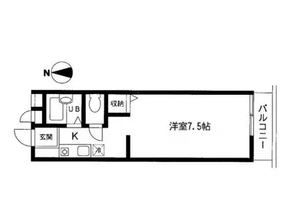 セティオ2番館(ワンルーム/2階)の間取り写真