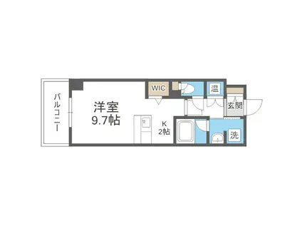 ホーリーフォート南平岸(1K/6階)の間取り写真