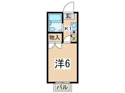 吉原ハイツ(1K/1階)の間取り写真