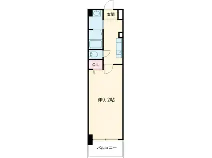 MDI PROSREGALO THE OUTLETS前(1K/2階)の間取り写真