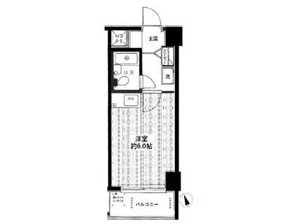 ダイヤパレスステーションプラザお花茶屋(ワンルーム/7階)の間取り写真