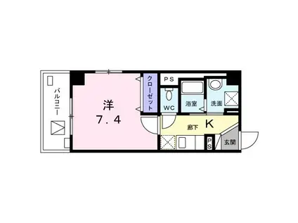 フェリズ プレンシード(1K/3階)の間取り写真