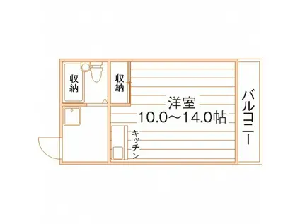 キャンパスサイド白石(ワンルーム/6階)の間取り写真