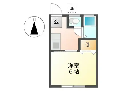 メイフェア―(1K/2階)の間取り写真