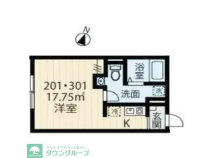 HASAI BUILDING 北千住(ワンルーム/4階)の間取り写真