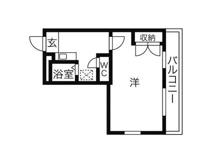 ロハシー(1K/3階)の間取り写真