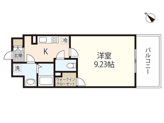 第25友建ビル(1K/6階)の間取り写真
