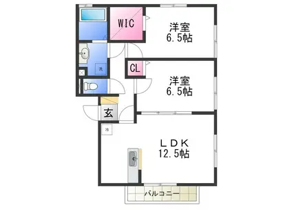 グレース寿(2LDK/2階)の間取り写真