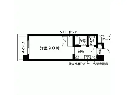 プリマベーラ四季(1K/2階)の間取り写真