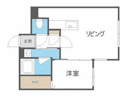 ラグナベルデ菊水7条(1LDK/2階)の間取り写真