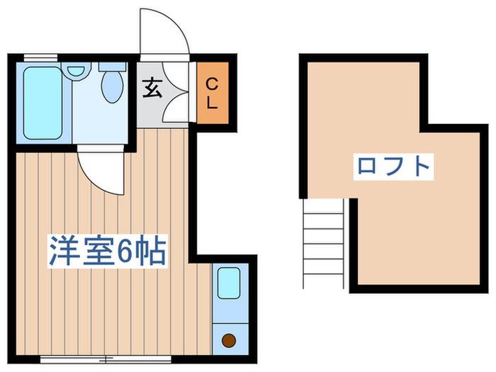 メゾン小林(ワンルーム/1階)の間取り写真