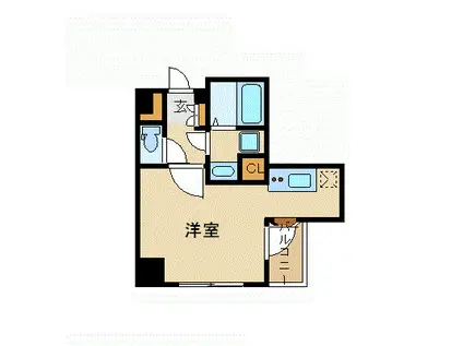 アヴァンツァーレ元町(1K/6階)の間取り写真