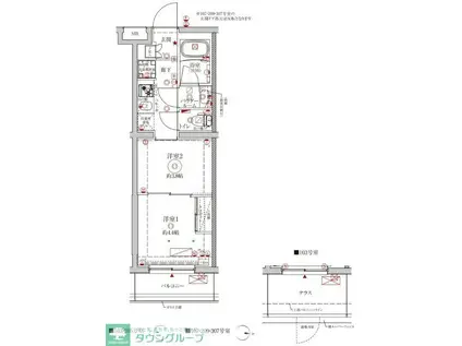 クレイシアIDZ大泉学園(2K/1階)の間取り写真