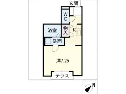 ヴィラ タチバナ(1K/1階)の間取り写真