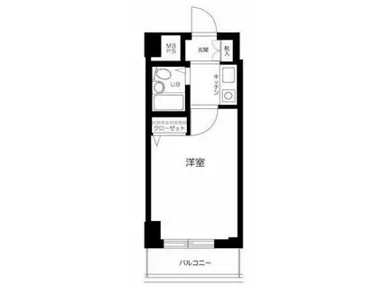 ダイホープラザ高田馬場II(1K/7階)の間取り写真