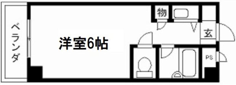 ノアーズアーク京都五条(ワンルーム/10階)の間取り写真