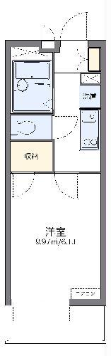 レオパレスシーズ(1K/1階)の間取り写真