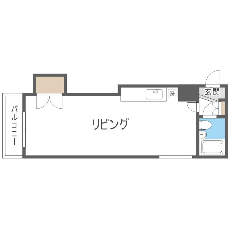 INOVE東札幌(1DK/3階)の間取り写真