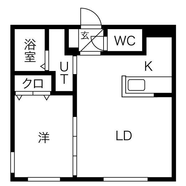 SPERANZA KITAMARUYAMA(1LDK/4階)の間取り写真
