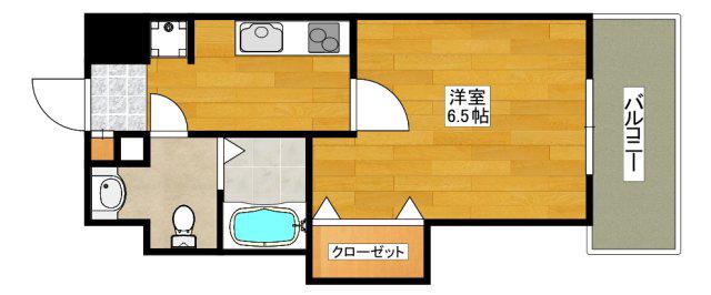 フレンシアノイエ東三国(1K/5階)の間取り写真