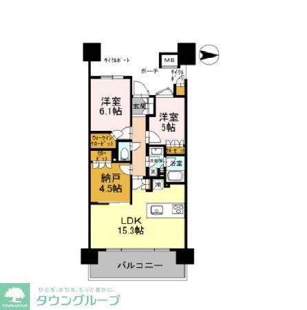 アクアリーナ川崎・ロッソタワ-(2SLDK/18階)の間取り写真