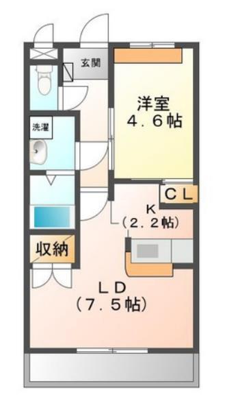イースト 135.22(1LDK/1階)の間取り写真