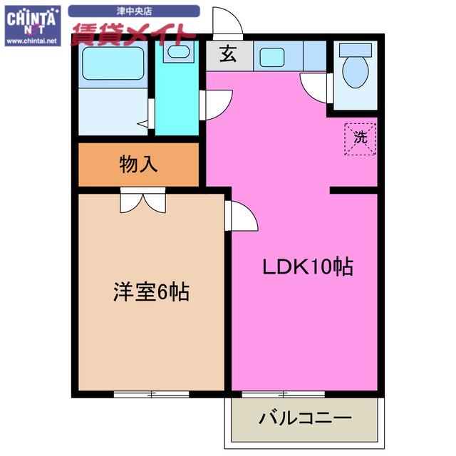 HERUMITAJYU IV(1LDK/1階)の間取り写真