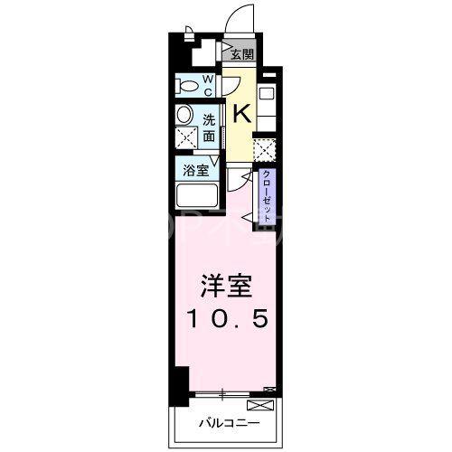 スアヴィス千葉(1K/12階)の間取り写真