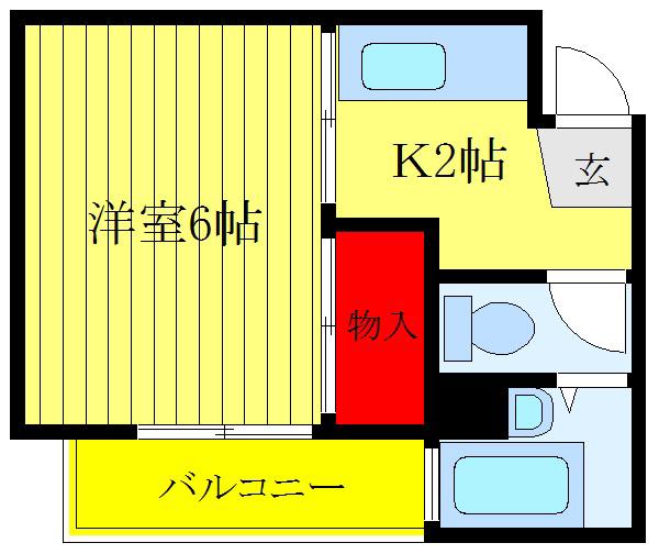 コーポステーションサイドコシベ(1K/5階)の間取り写真