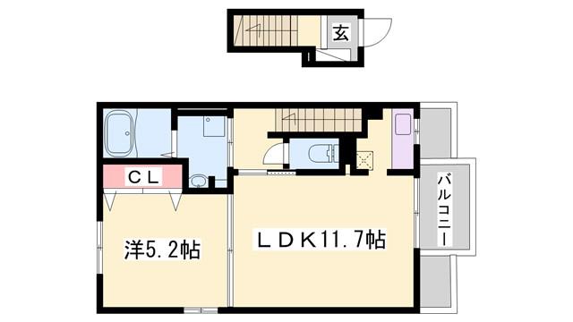 ベル ミニョン(1LDK/2階)の間取り写真