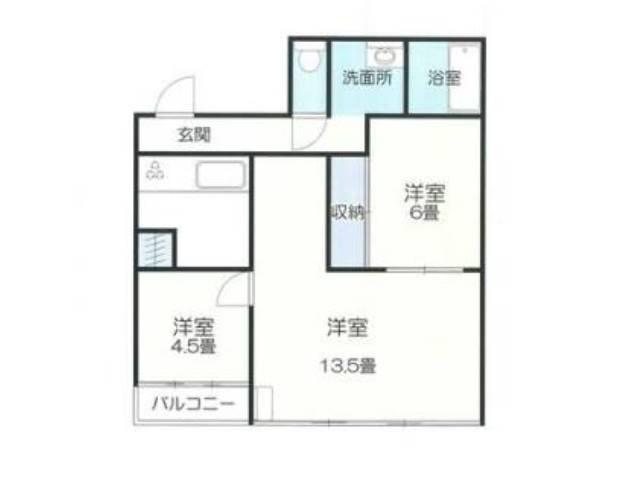 エンブレム山の手(2LDK/3階)の間取り写真