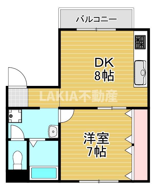 グランツ鴫野東(1DK/3階)の間取り写真