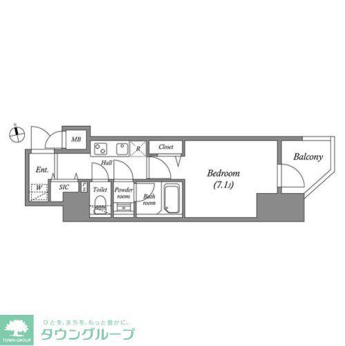 GRAN PASEO本郷三丁目(1K/12階)の間取り写真