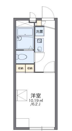レオパレス片山ミオ(1K/1階)の間取り写真