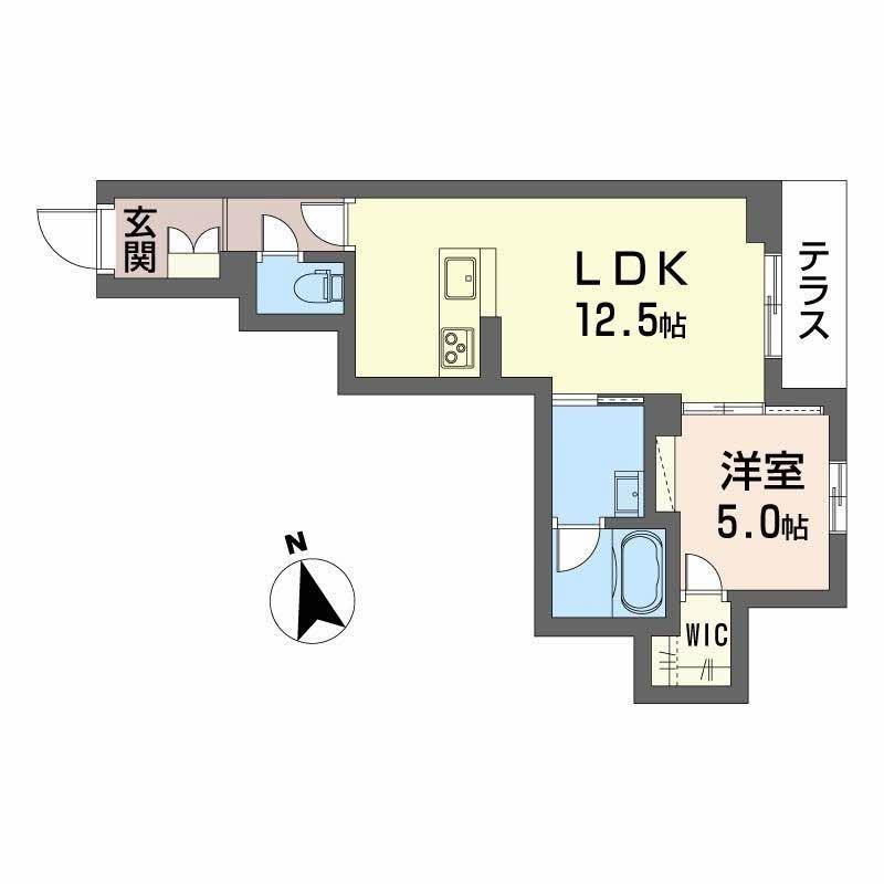 アンティーム(1LDK/3階)の間取り写真