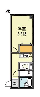 第43シンエイビル(1K/3階)の間取り写真