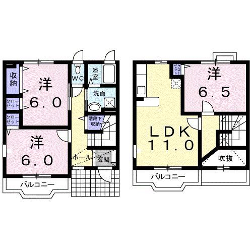 ブリッサ 3LDK(3LDK/1階)の間取り写真