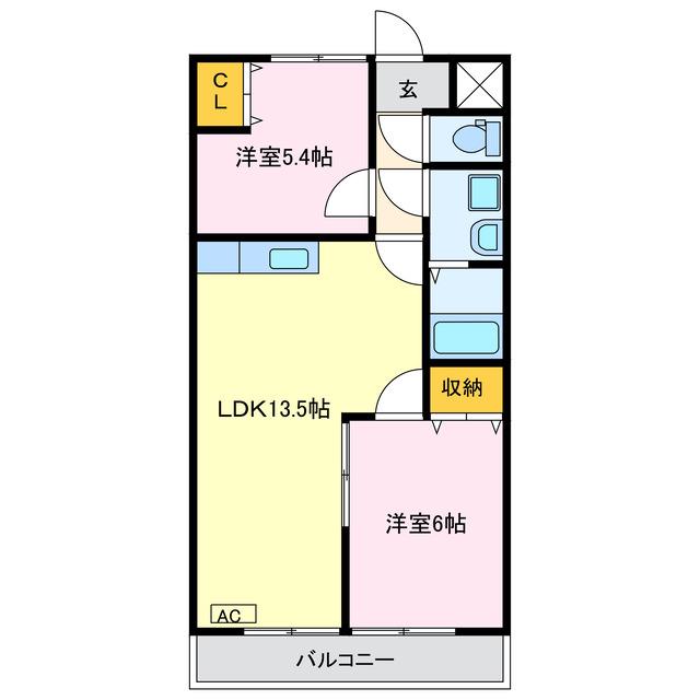 GARDEN SITE15(2LDK/2階)の間取り写真