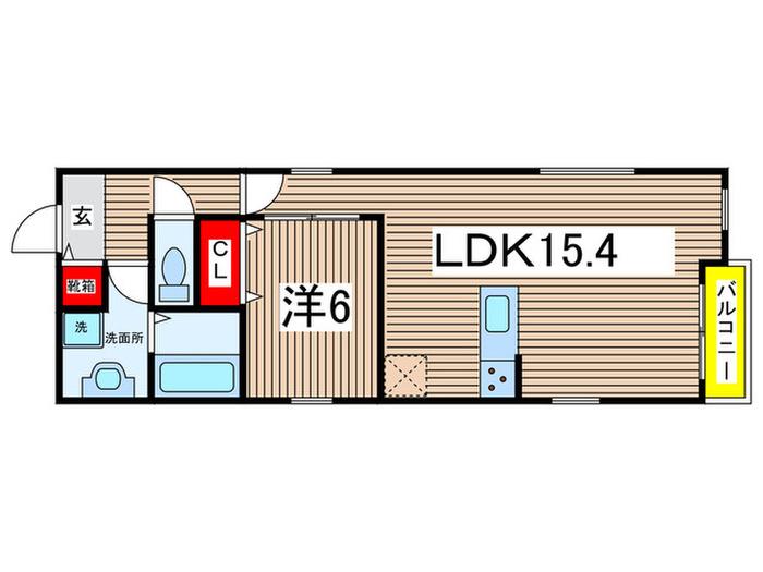 ミネッタ御器所(1LDK/2階)の間取り写真